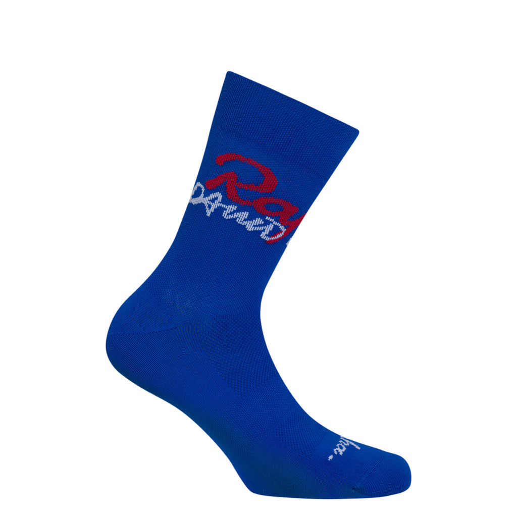 Rapha + David Carson Pro Team Socks - Cobalt/Red Lava