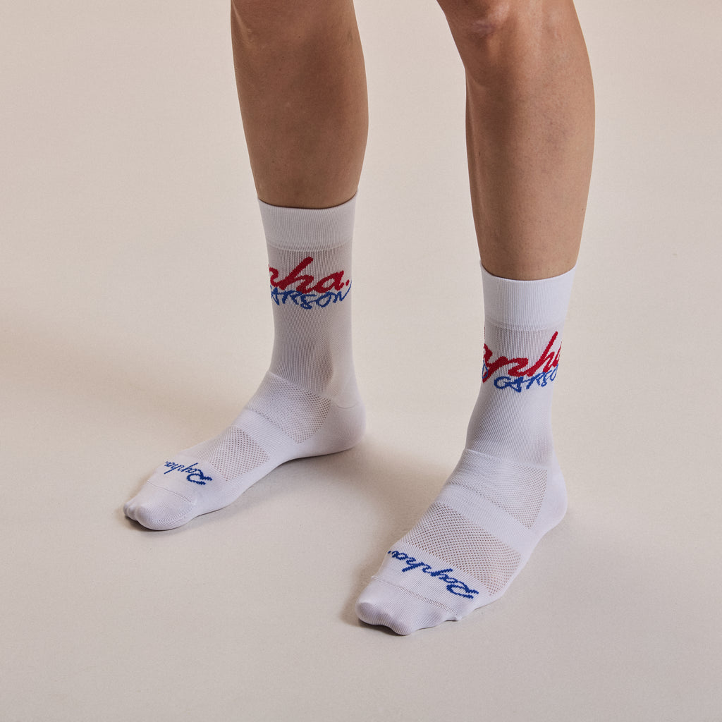 Rapha + David Carson Pro Team Socks - White/Cobalt