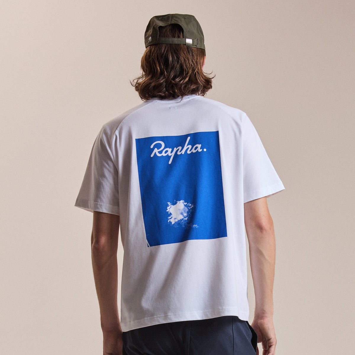 Rapha + David Carson Unisex Cotton T-Shirt - White/Cobalt
