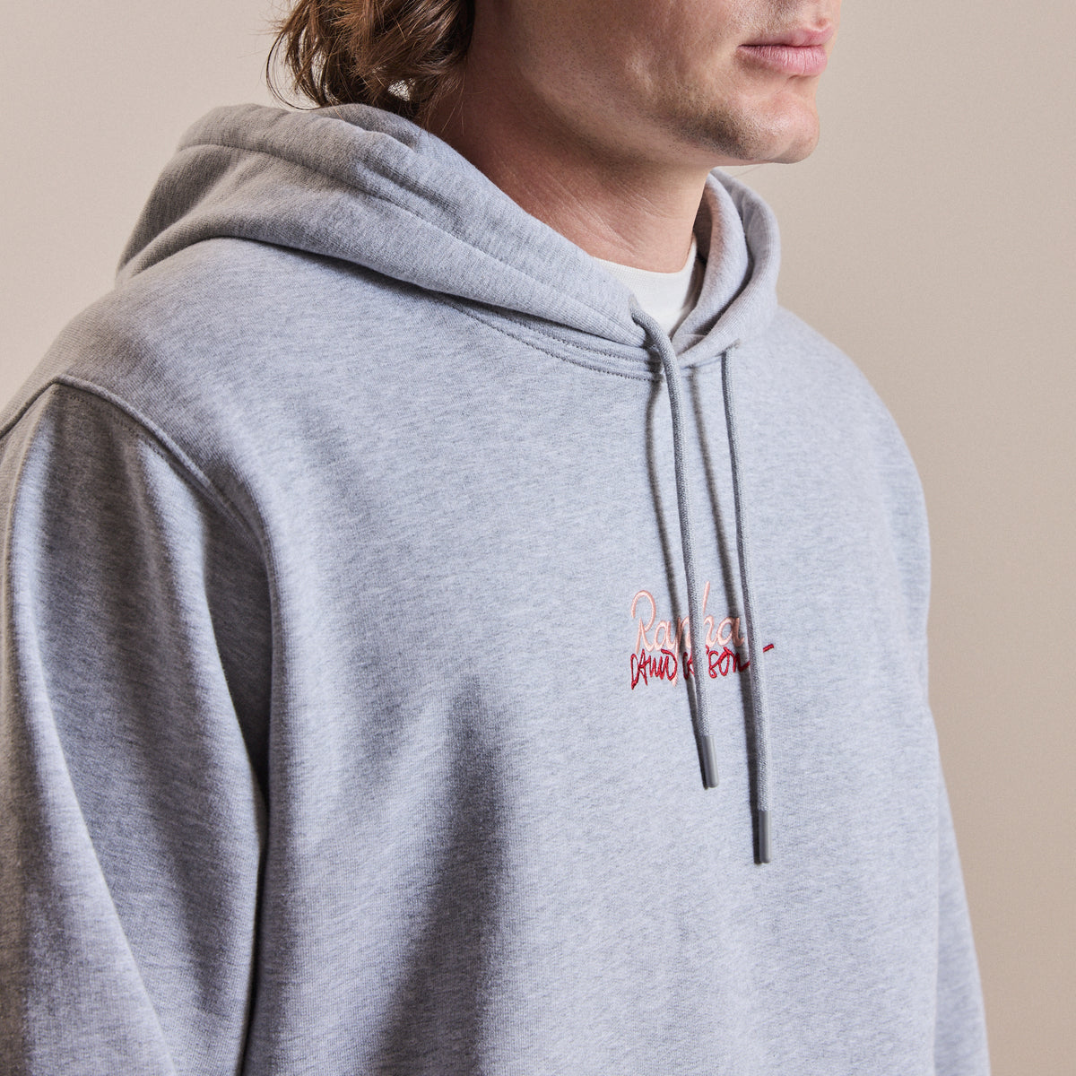 Rapha + David Carson Unisex Hoodie - Silver/White