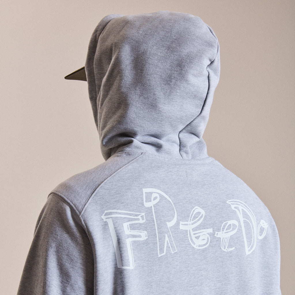 Rapha + David Carson Unisex Hoodie - Silver/White