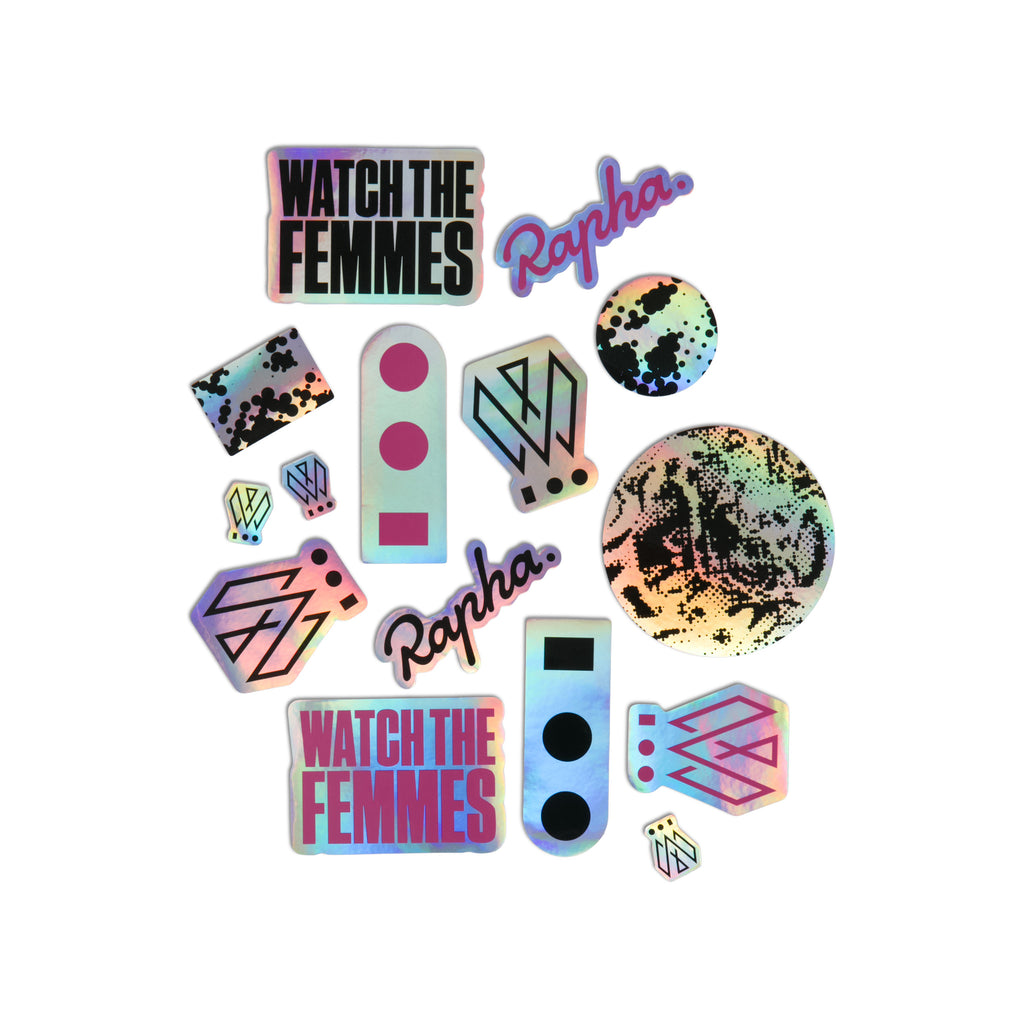 Rapha + Zwift W100 Sticker Pack - Multicolour