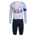 USA National - Men's Track Speed Suit with Pocket - Multicolour