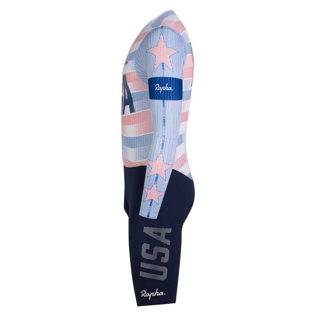USA National - Men's Track Speed Suit with Pocket - Multicolour