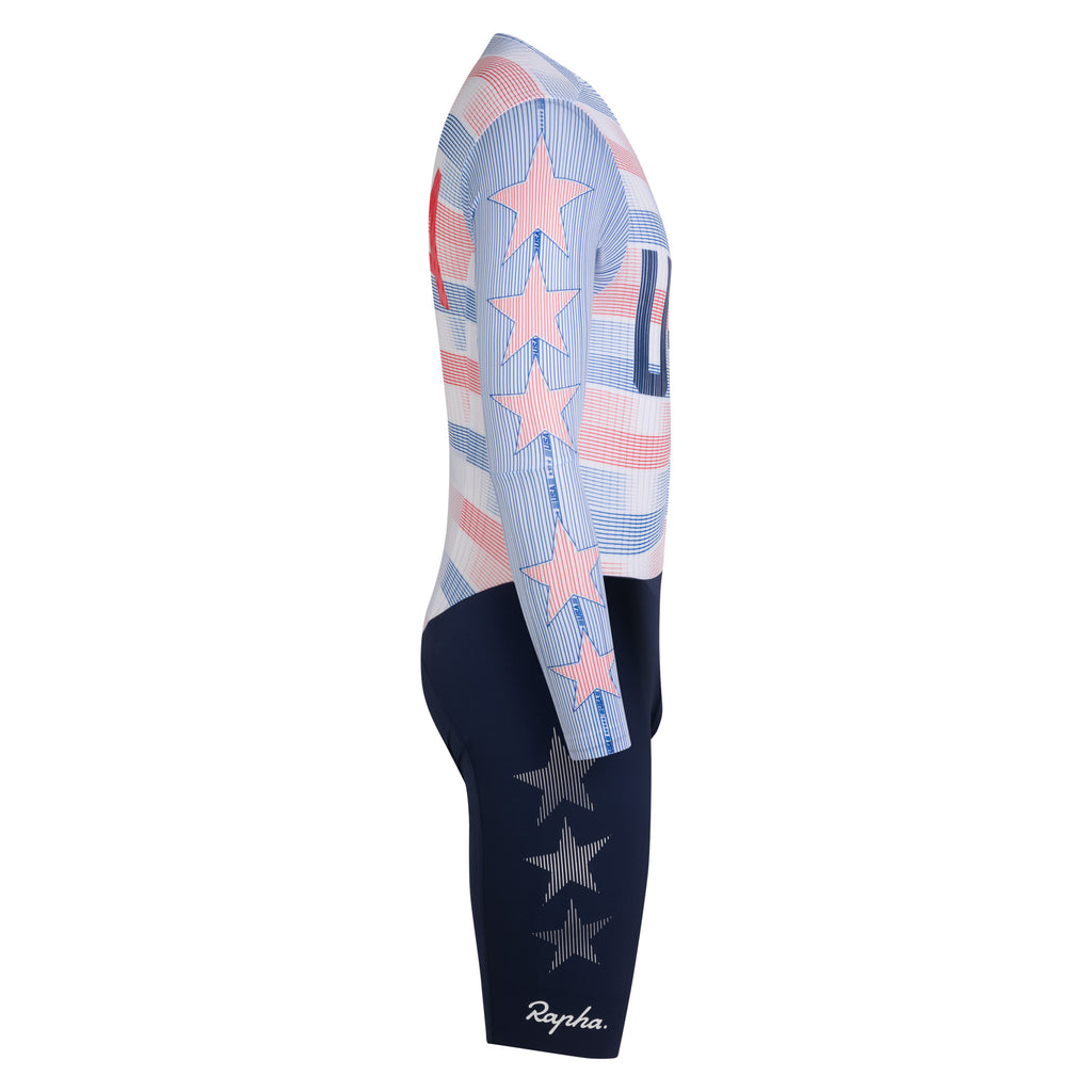 USA National - Men's Track Speed Suit with Pocket - Multicolour