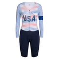 USA National - Women's Track Speed Suit w/ Pocket - Multicolour