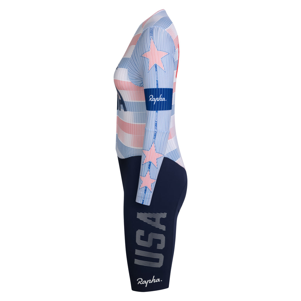 USA National - Women's Track Speed Suit w/ Pocket - Multicolour