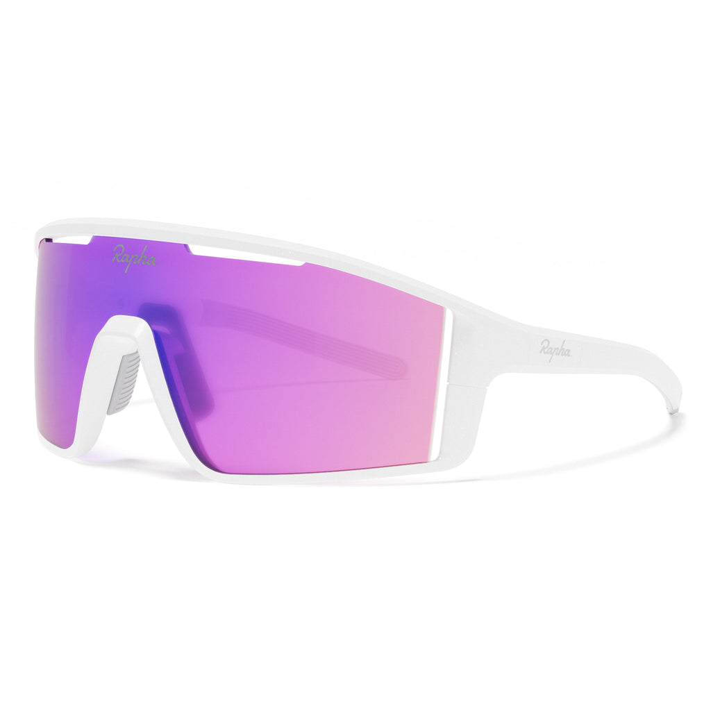 Sestri Glasses - White/Pink Blue Lens