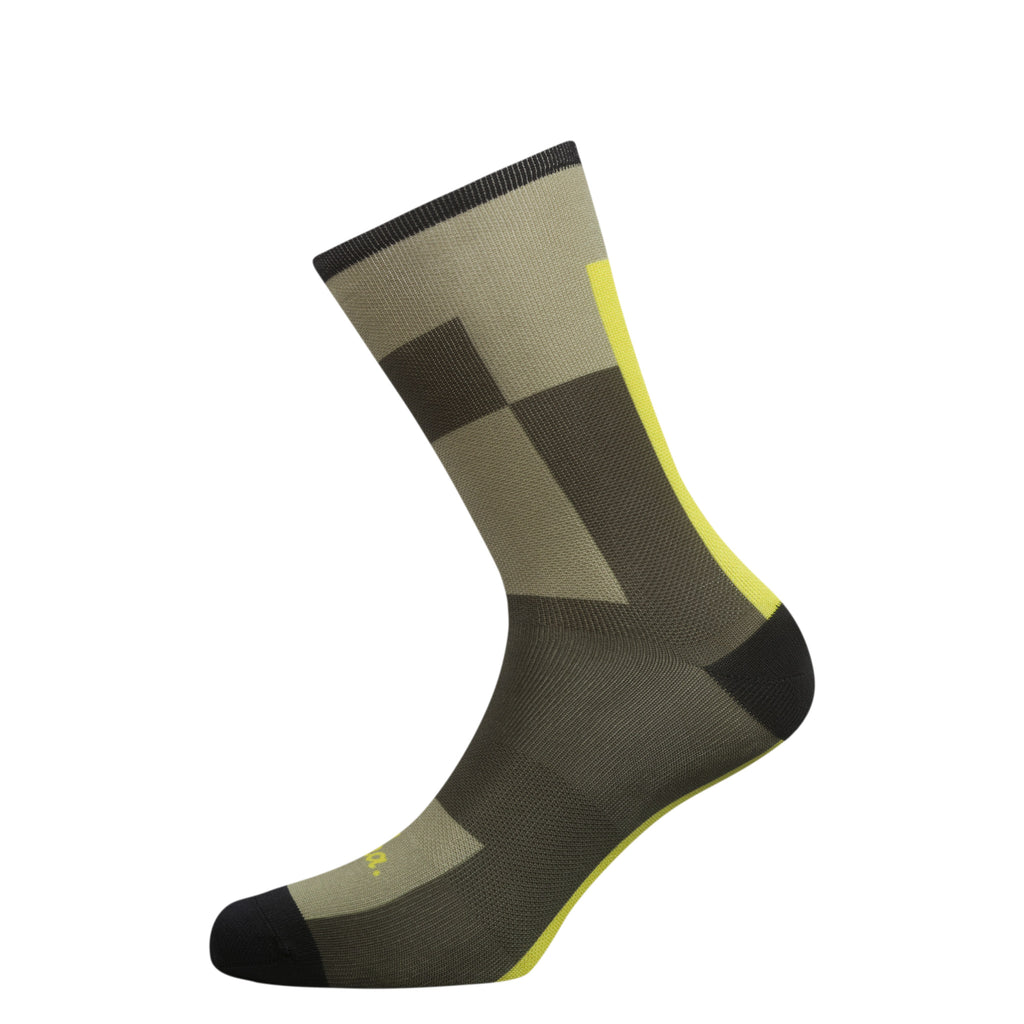 Graphic Socks - Gecko Yellow/Deep Olive Green