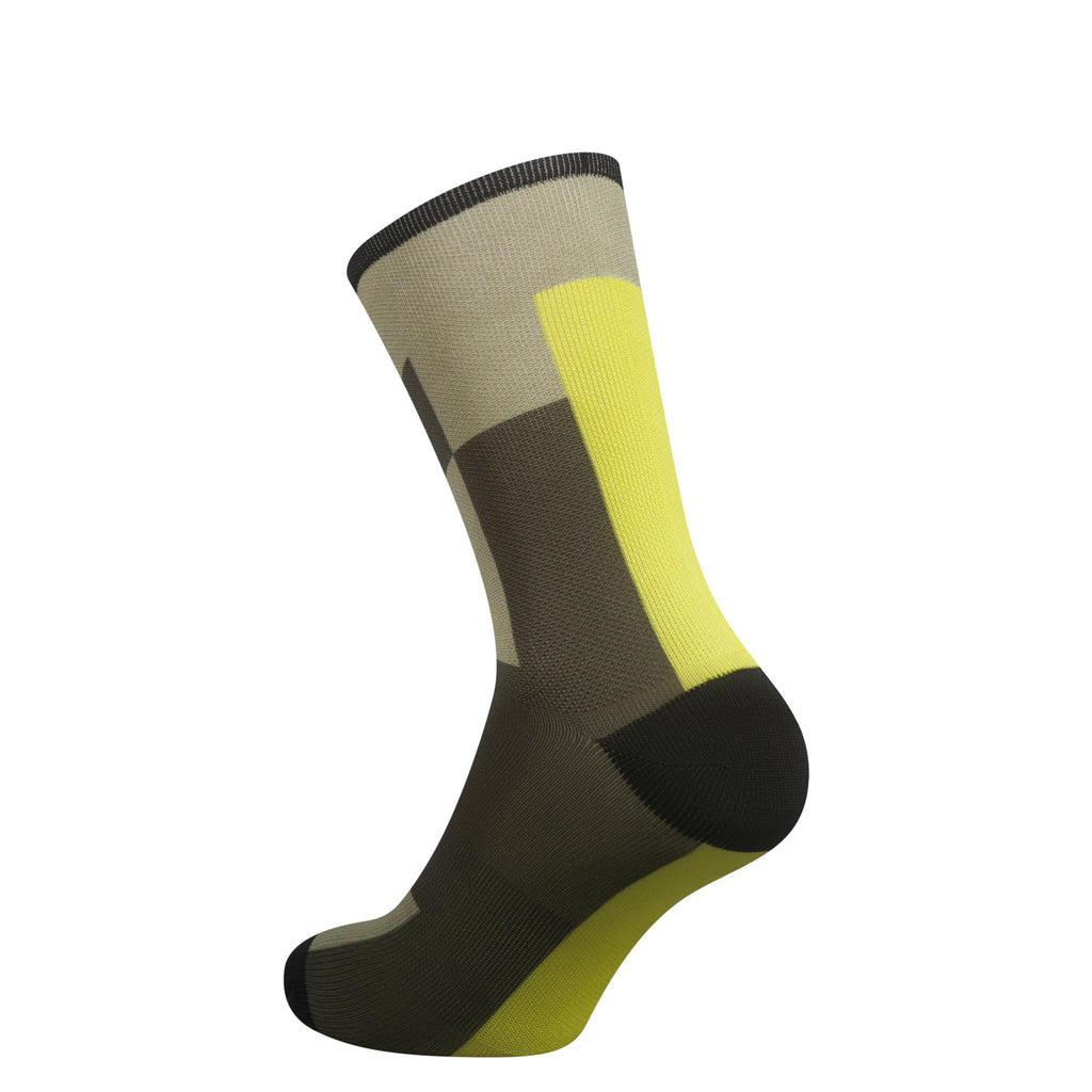 Graphic Socks - Gecko Yellow/Deep Olive Green