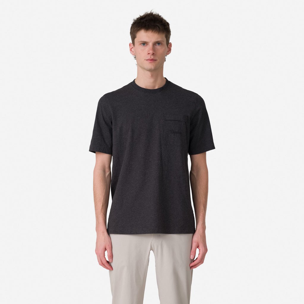 Men's Logo Pocket T-Shirt - Charcoal Marl/Black