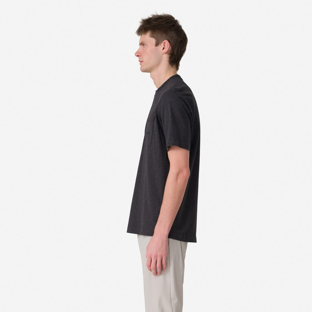 Men's Logo Pocket T-Shirt - Charcoal Marl/Black