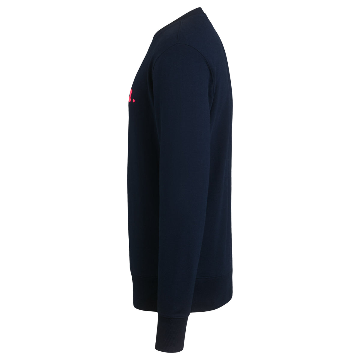 Men's Logo Sweatshirt - Dark Navy/Hi-Vis Pink