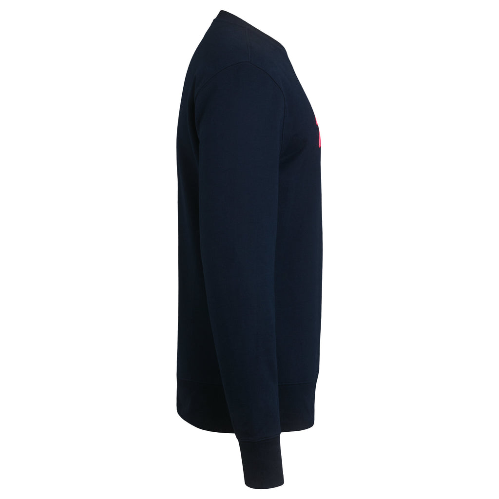 Men's Logo Sweatshirt - Dark Navy/Hi-Vis Pink
