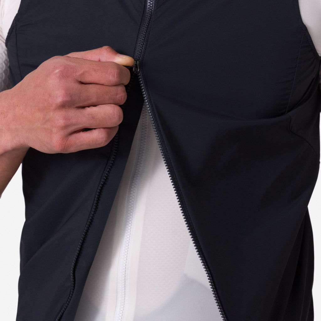 Men's Pro Team Gilet II - Black/Silver Reflective