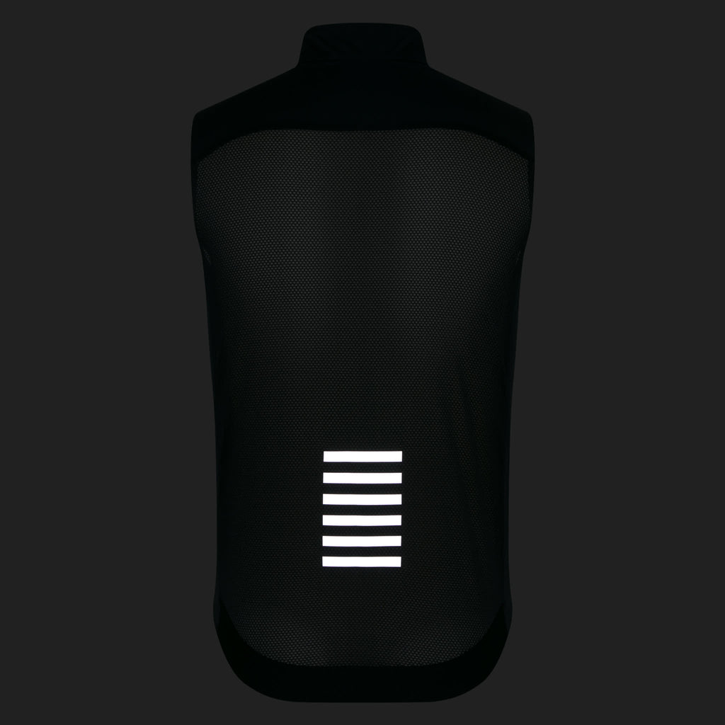 Men's Pro Team Gilet II - Black/Silver Reflective