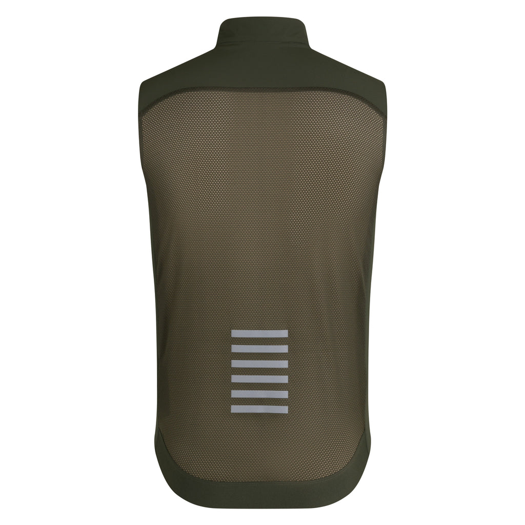 Men's Pro Team Gilet II - Dark Green/Silver Reflective