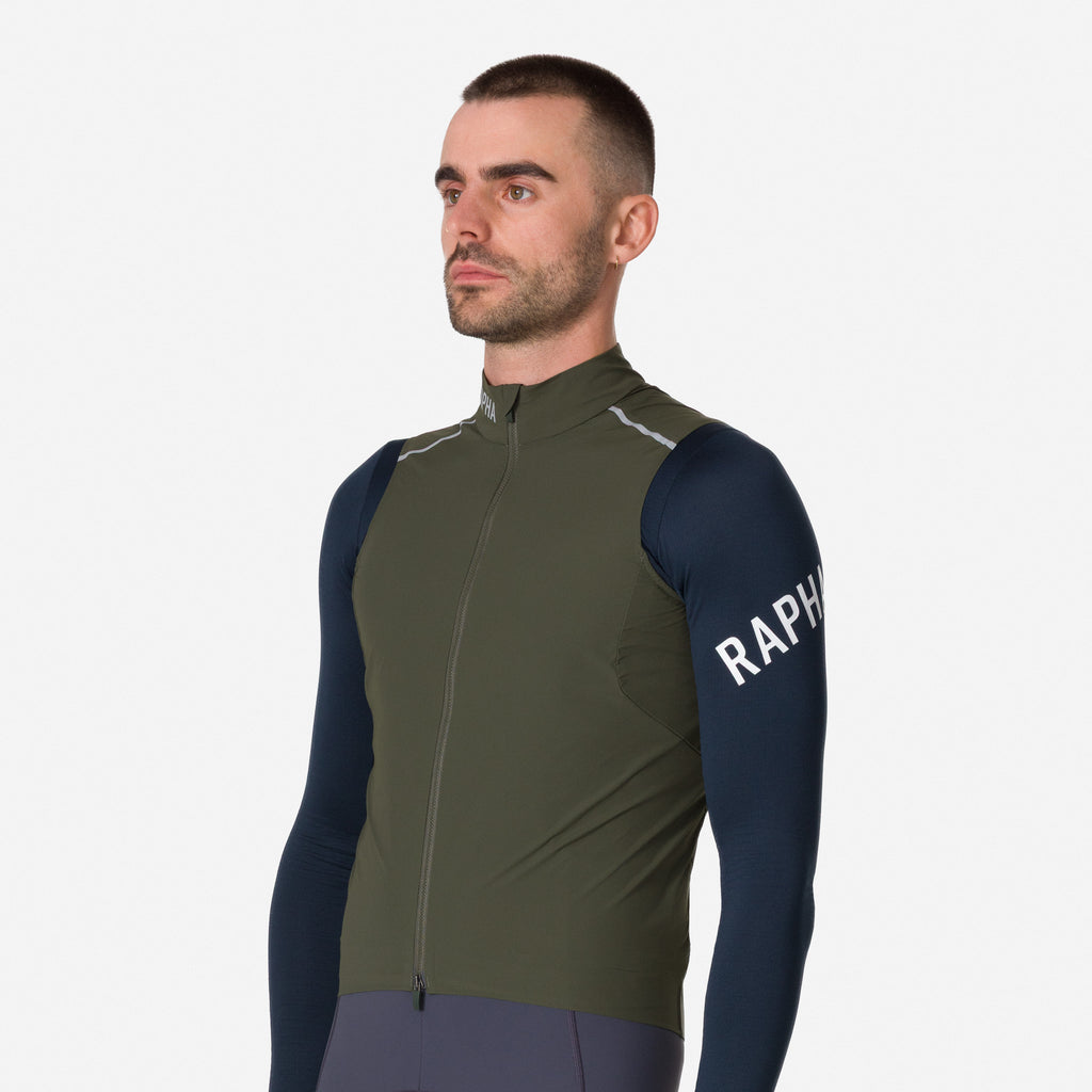 Men's Pro Team Gilet II - Dark Green/Silver Reflective