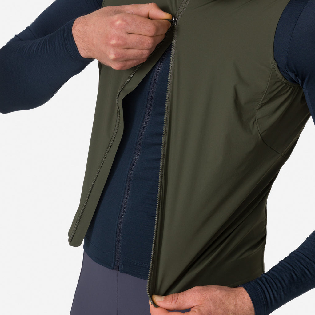 Men's Pro Team Gilet II - Dark Green/Silver Reflective