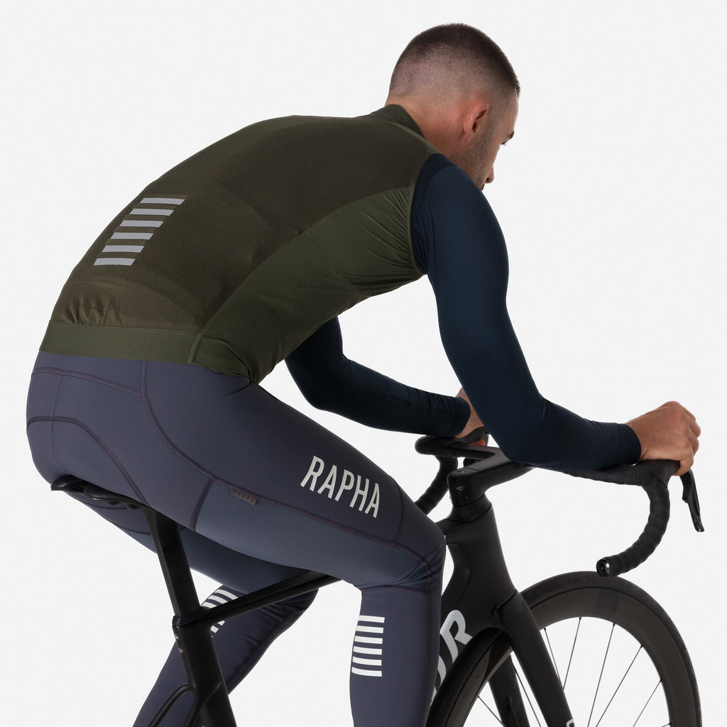 Men's Pro Team Gilet II - Dark Green/Silver Reflective
