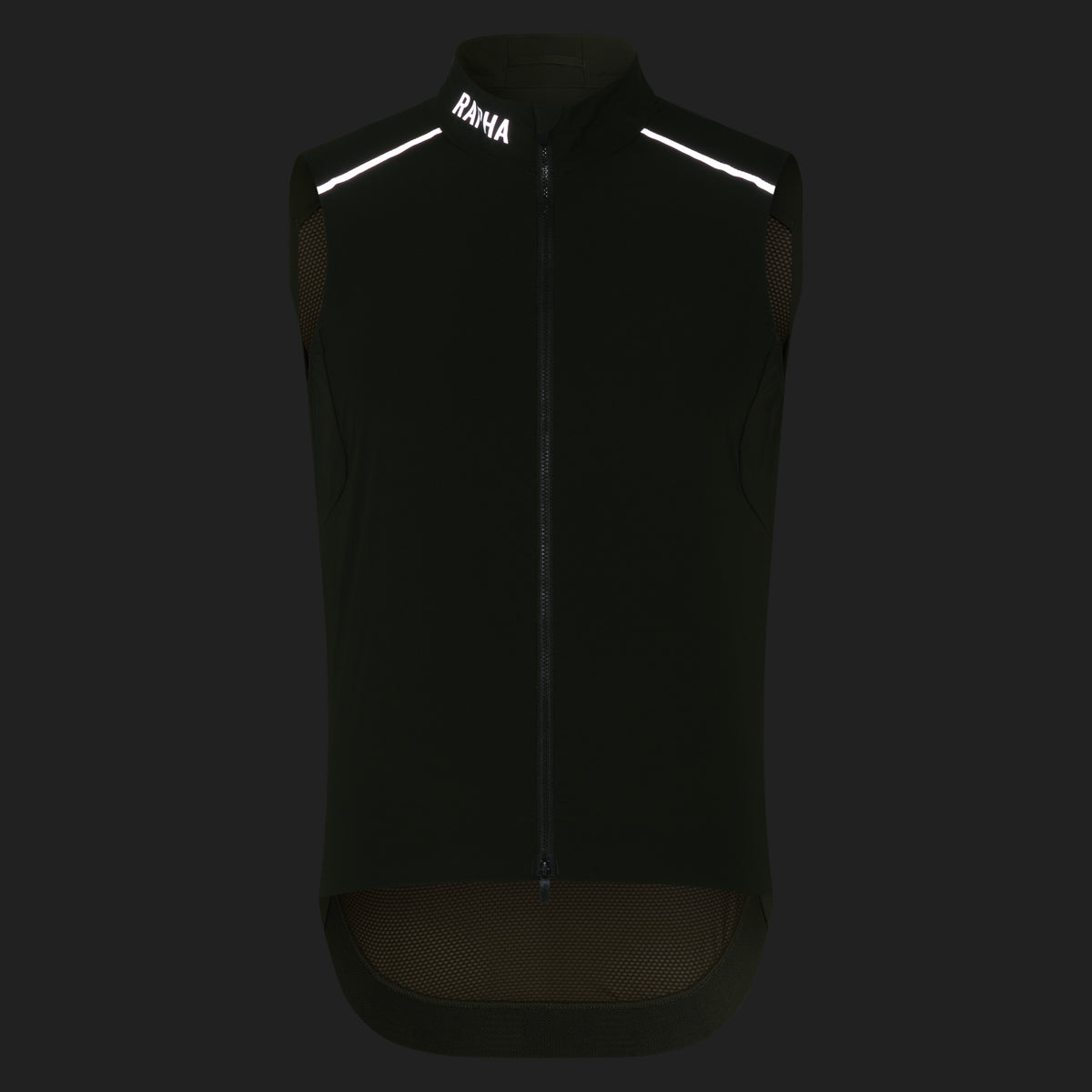 Men's Pro Team Gilet II - Dark Green/Silver Reflective