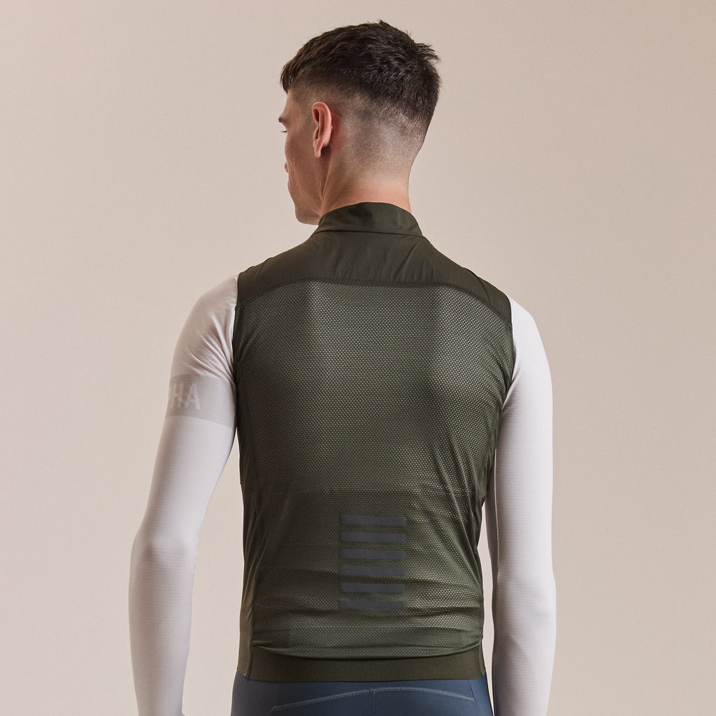 Men's Pro Team Gilet II - Bottle Green/Black