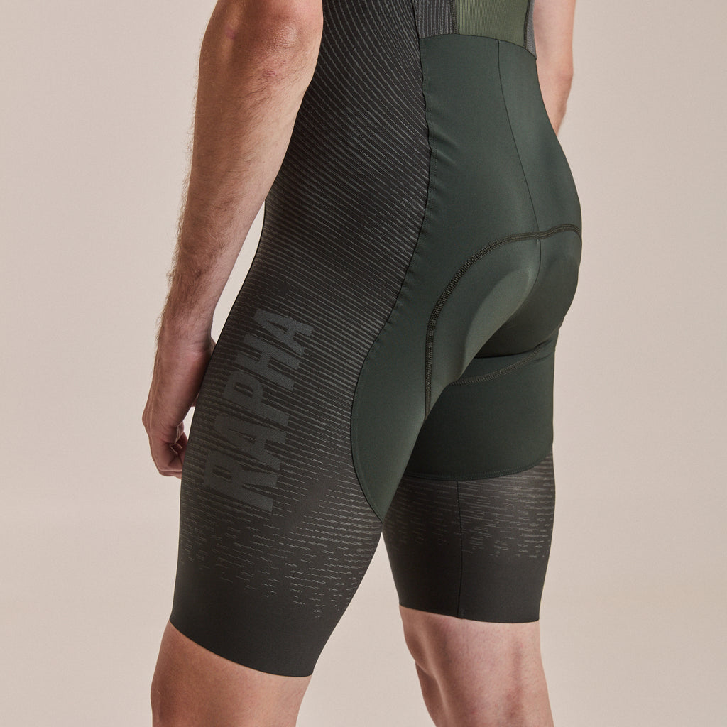Men's Pro Team Powerweave Bib Shorts - Bottle Green/Laurel