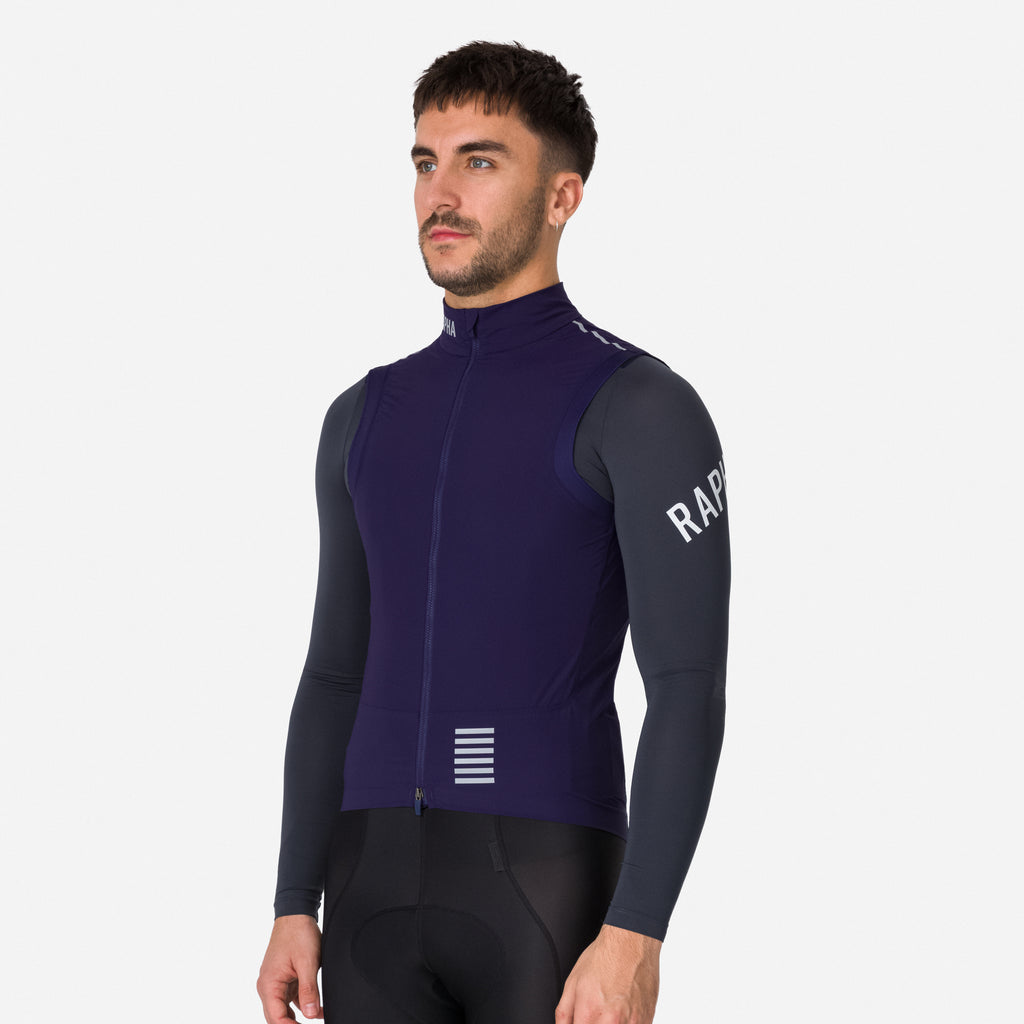 Men's Pro Team Lightweight Gilet - Navy Purple/Silver Reflective