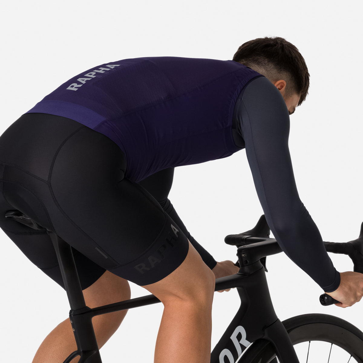 Men's Pro Team Lightweight Gilet - Navy Purple/Silver Reflective