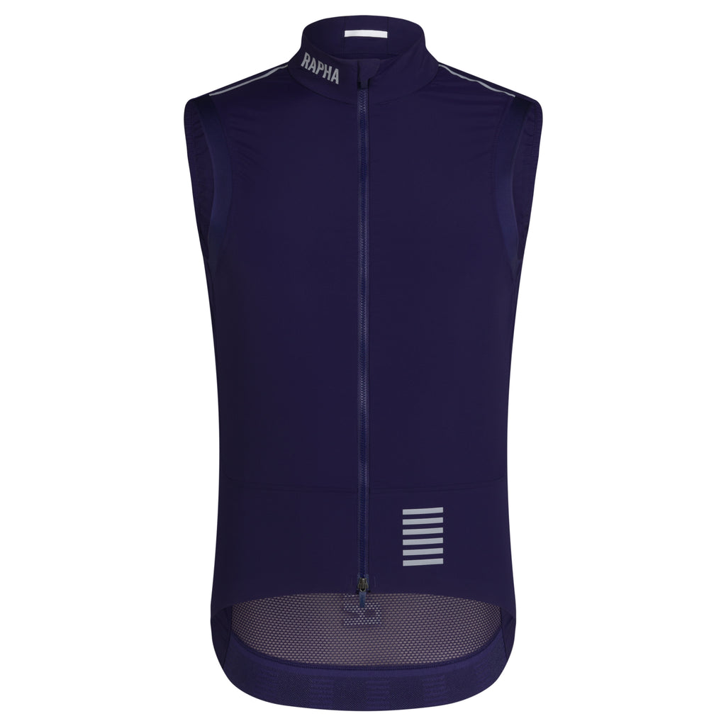 Men's Pro Team Lightweight Gilet - Navy Purple/Silver Reflective