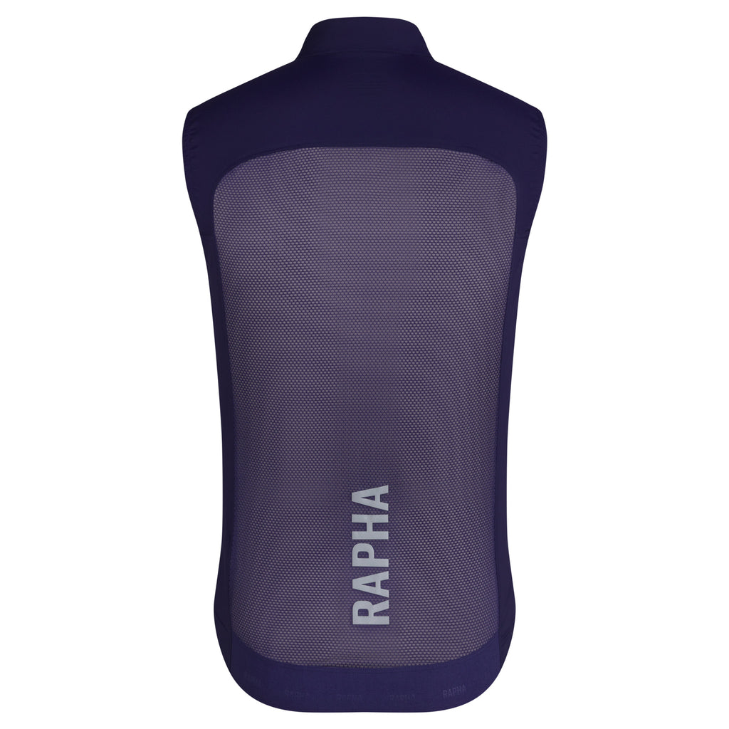 Men's Pro Team Lightweight Gilet - Navy Purple/Silver Reflective