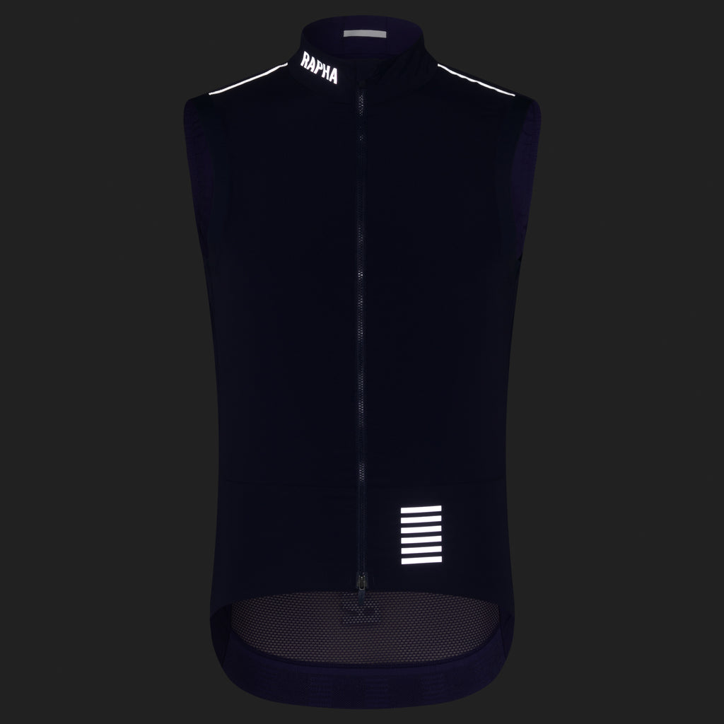 Men's Pro Team Lightweight Gilet - Navy Purple/Silver Reflective