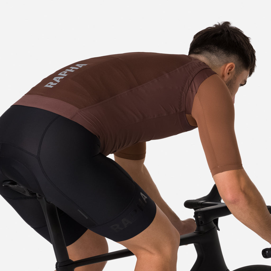 Men's Pro Team Lightweight Gilet - Walnut Brown/Silver Reflective