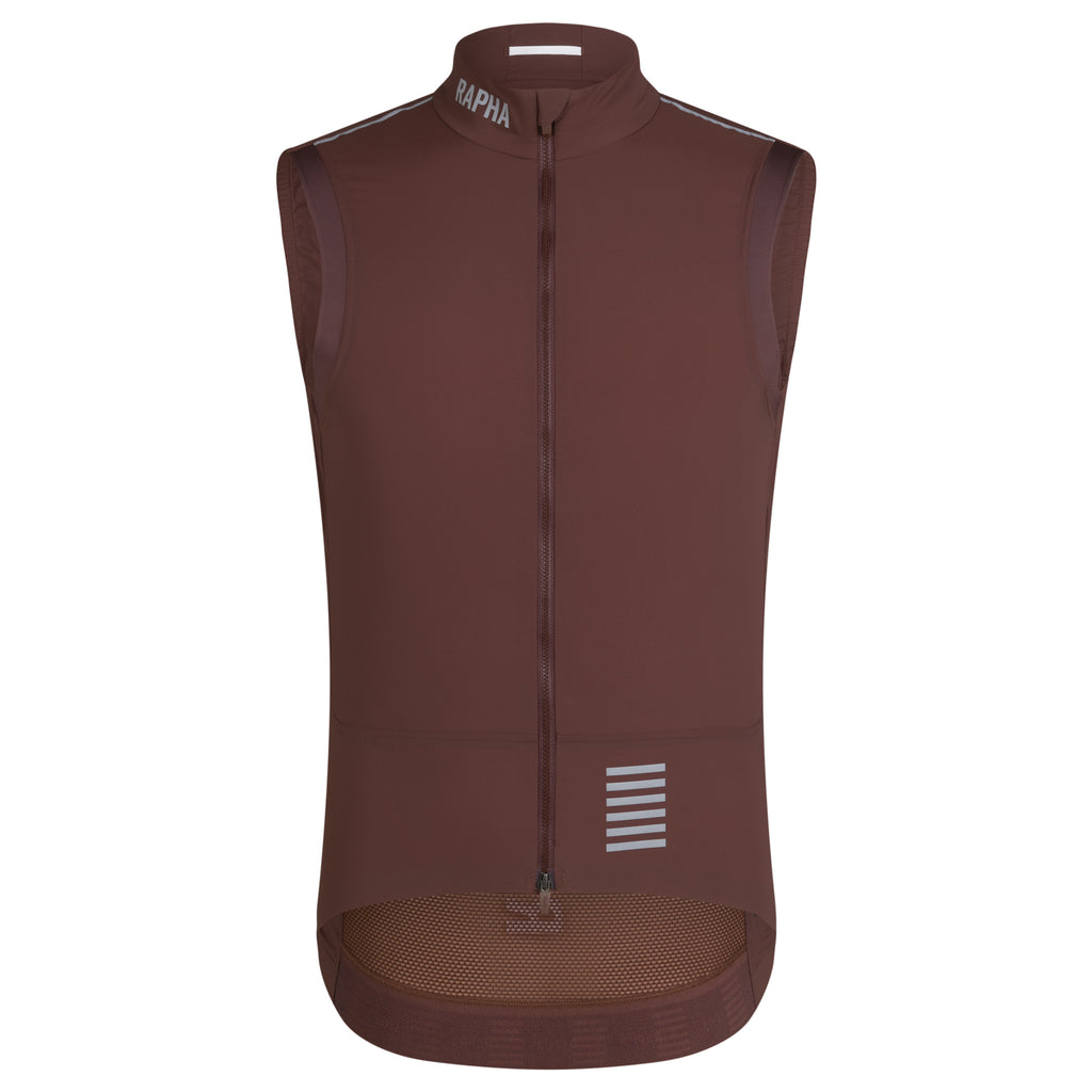 Men's Pro Team Lightweight Gilet - Walnut Brown/Silver Reflective
