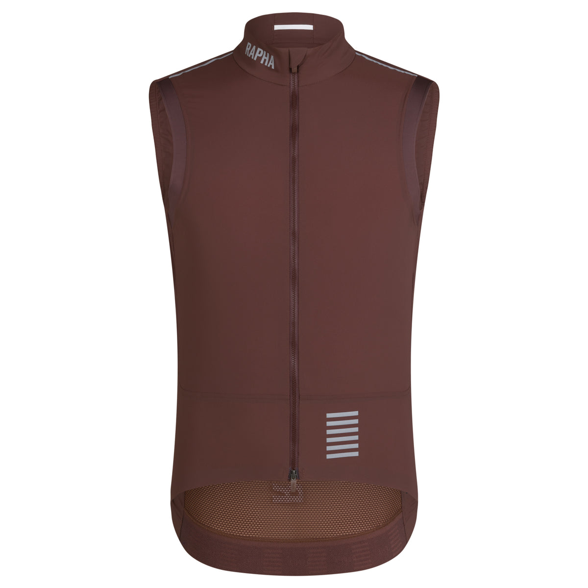 Men's Pro Team Lightweight Gilet - Walnut Brown/Silver Reflective