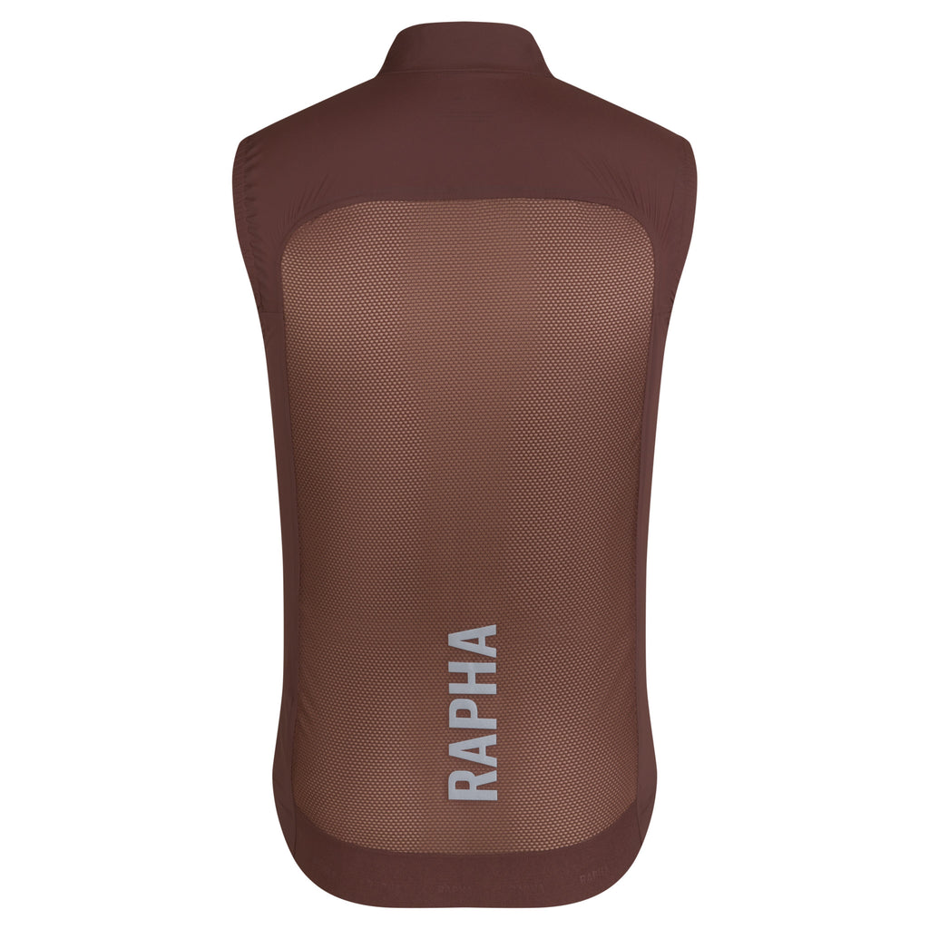 Men's Pro Team Lightweight Gilet - Walnut Brown/Silver Reflective