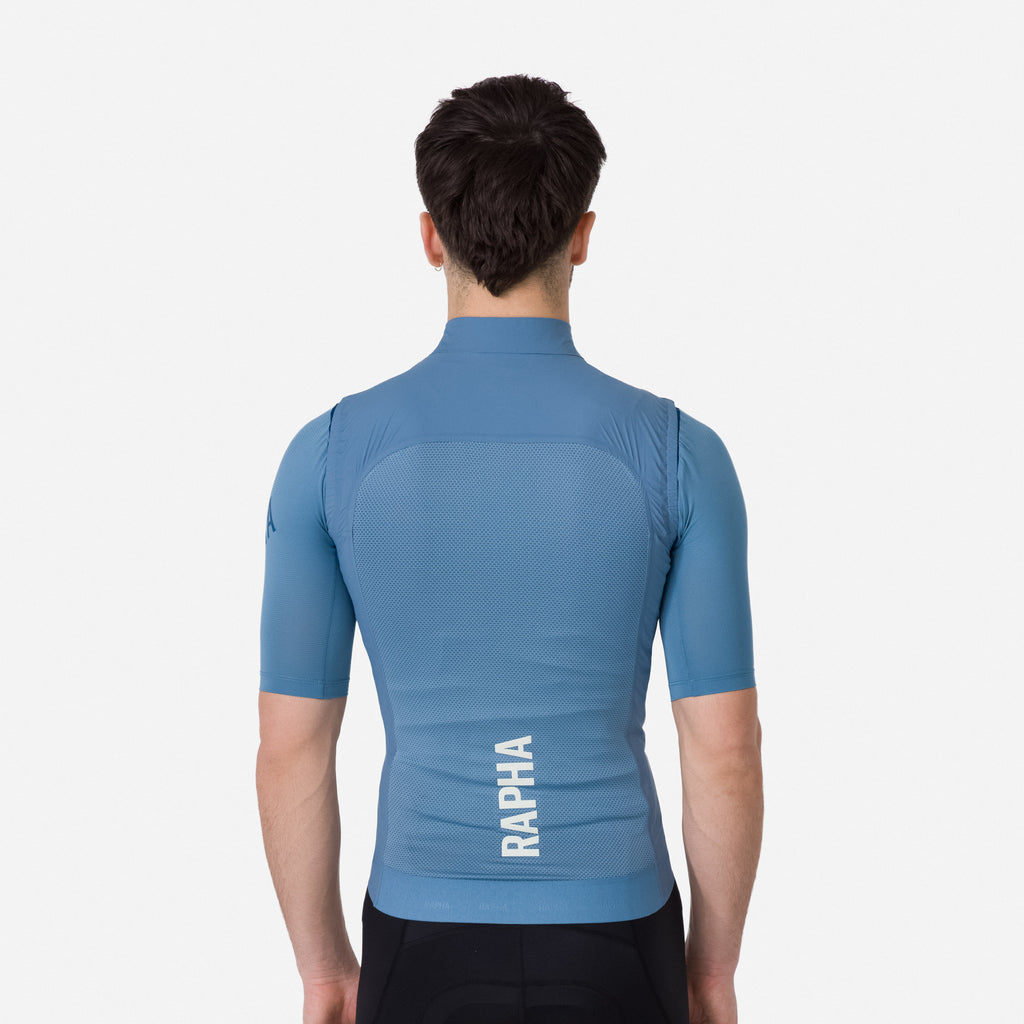 Men's Pro Team Lightweight Gilet - Dusted Blue/White