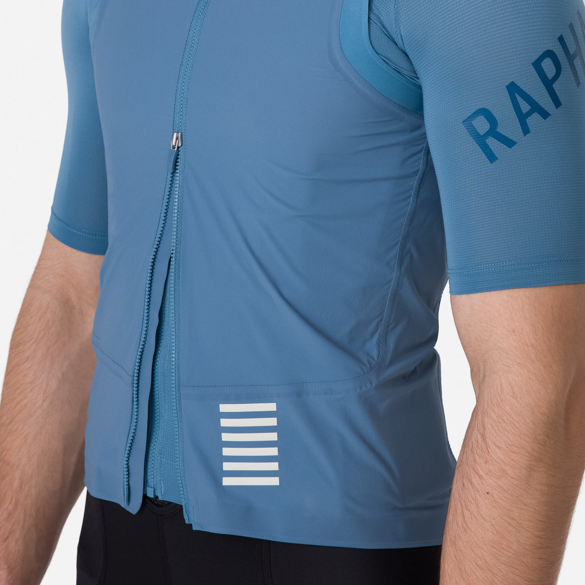 Men's Pro Team Lightweight Gilet - Dusted Blue/White