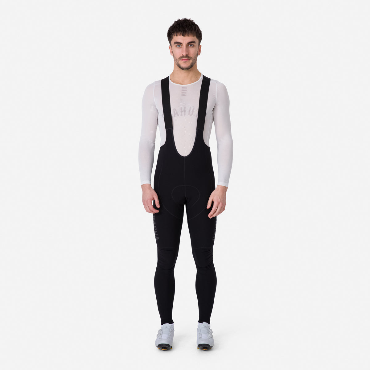 Men's Pro Team Winter Tights with Pad II - Black/Black