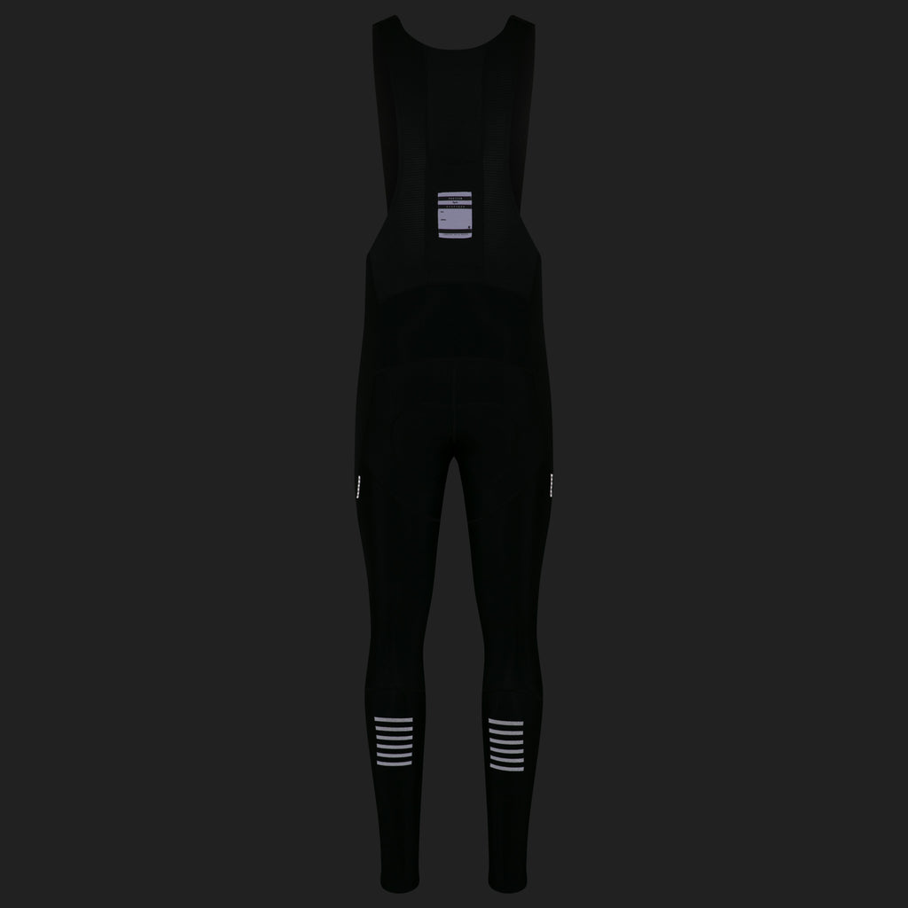 Men's Pro Team Winter Tights with Pad II - Black/Black