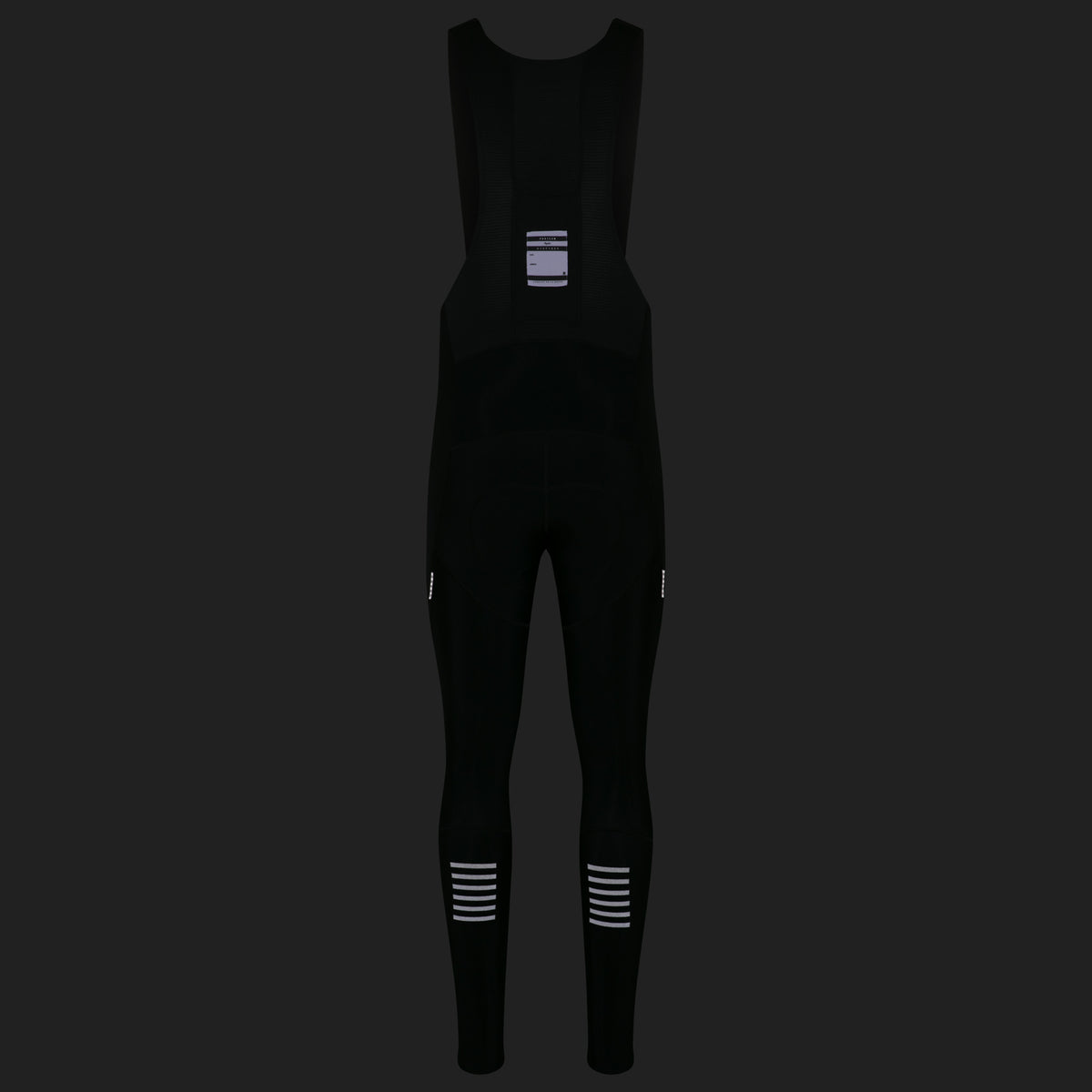Men's Pro Team Winter Tights with Pad II - Black/Black