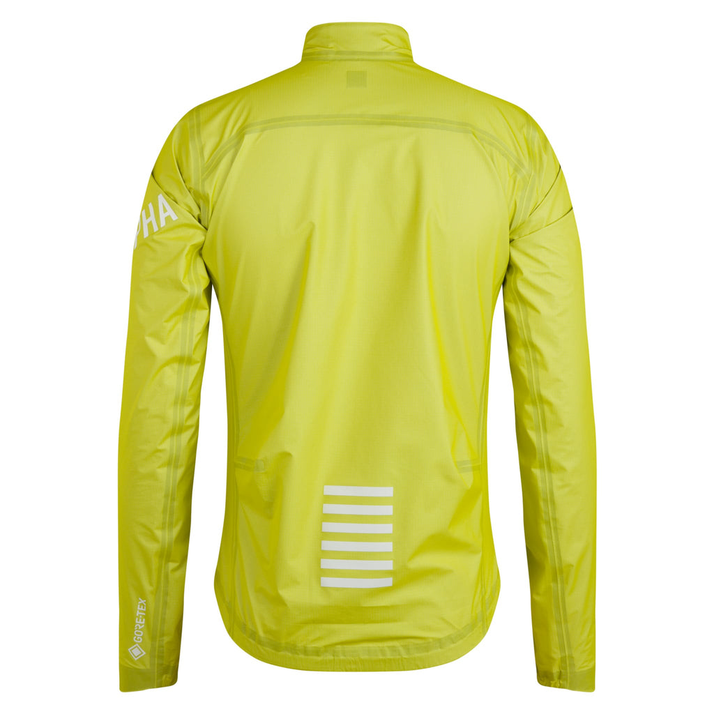 Men's Pro Team Gore-Tex Lightweight Rain Jacket - Chartreuse/White