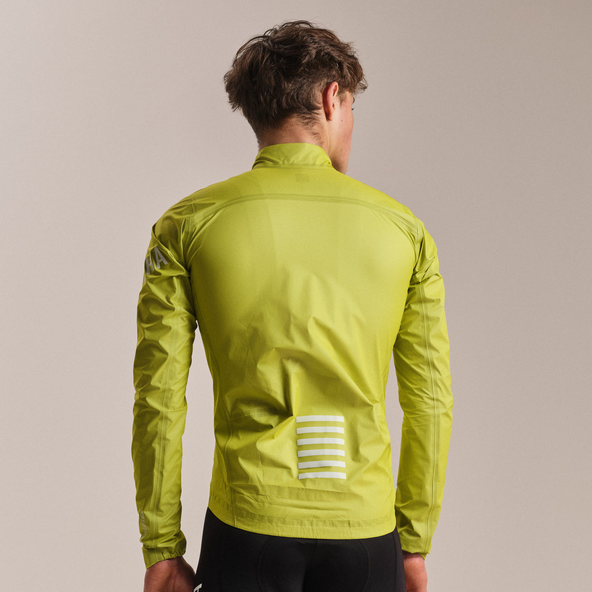 Men's Pro Team Gore-Tex Lightweight Rain Jacket - Chartreuse/White