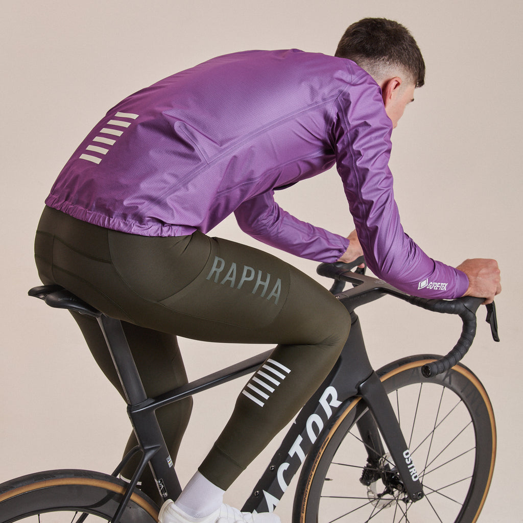 Men's Pro Team Gore-Tex LW Rain Jacket II - Deep Magenta/White
