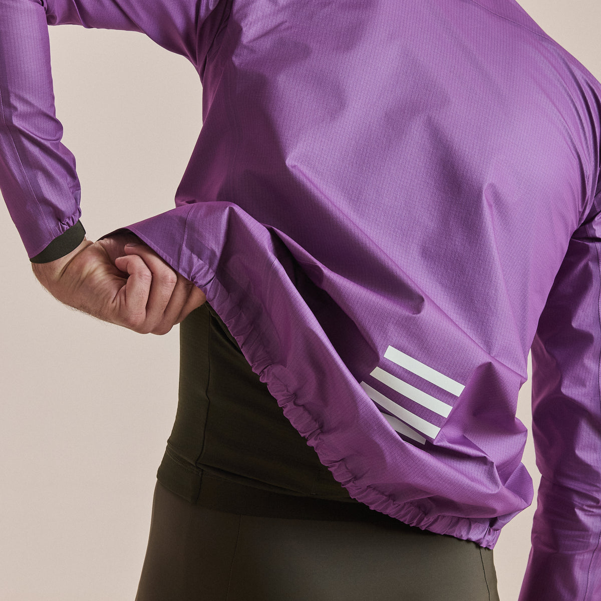 Men's Pro Team Gore-Tex LW Rain Jacket II - Deep Magenta/White