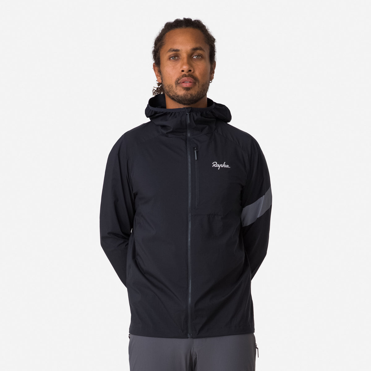 Men's Trail Lightweight Jacket - Black/Light Grey