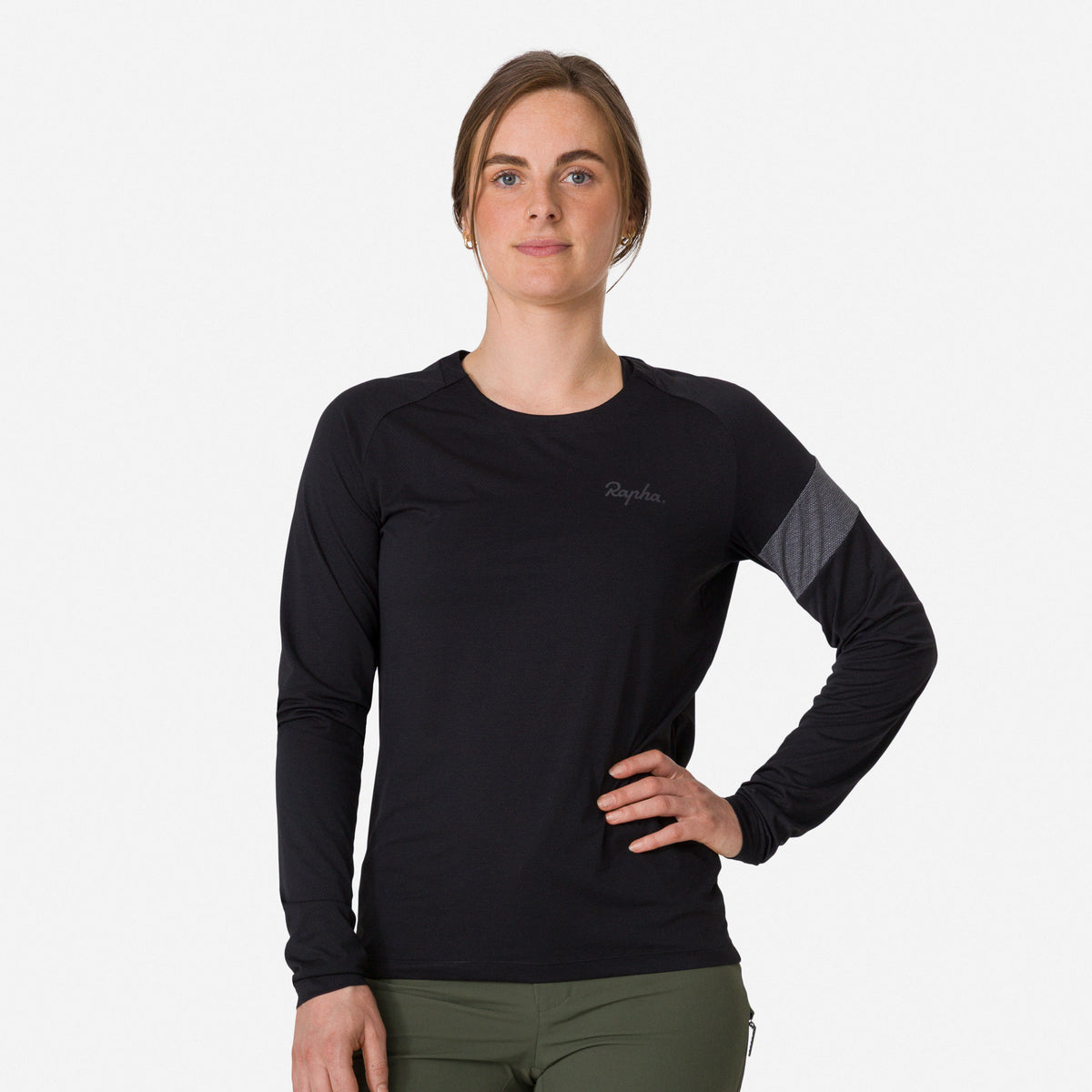 Women's Trail Long Sleeve Technical T-shirt - Black/Grey