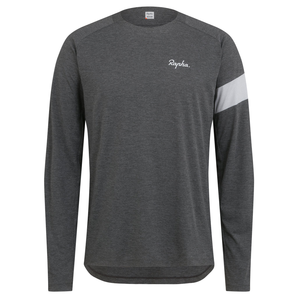 Men's Trail Long Sleeve Technical T-shirt - Dark Grey/Light Grey