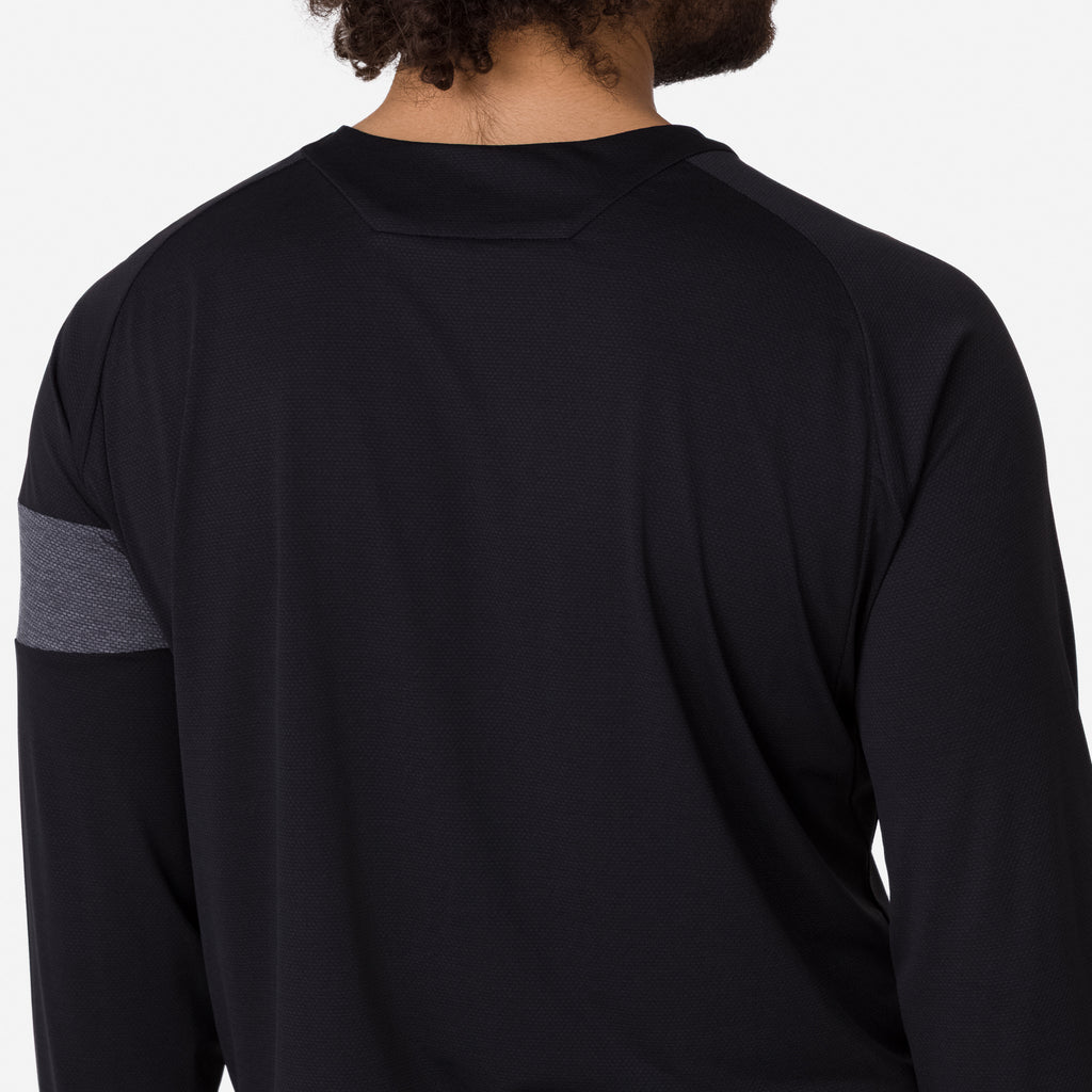 Men's Trail Long Sleeve Technical T-shirt - Black/Grey
