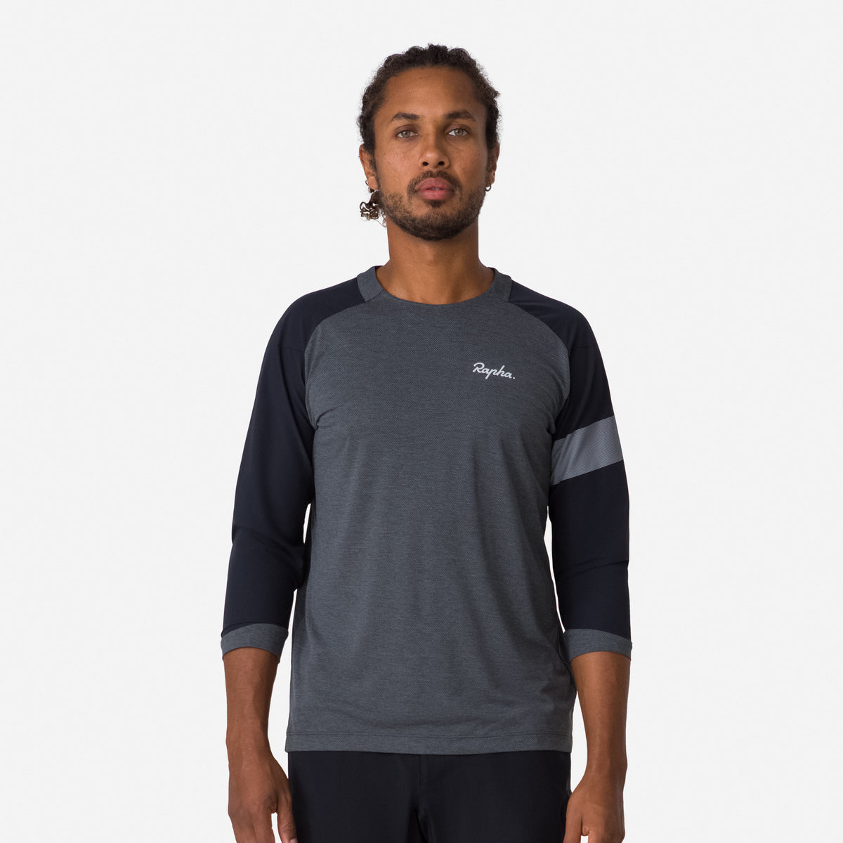 Men's Trail 3/4 Sleeve Jersey - Dark Grey/Light Grey